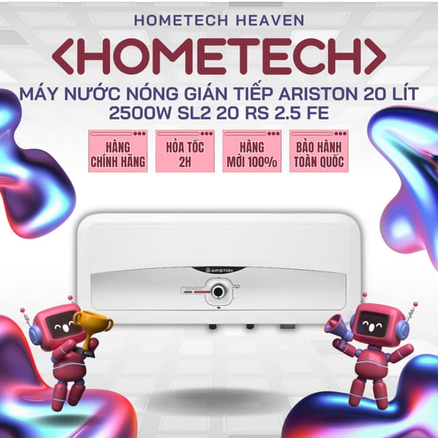 Máy nước nóng gián tiếp Ariston 20 lít 2500W SL2 20 RS 2.5 FE - Hàng Chính Hãng, Mới 100% - Ảnh 11