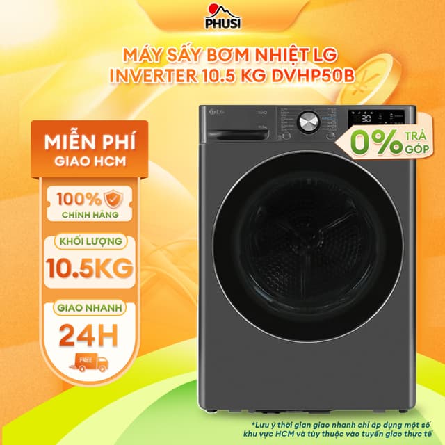 DVHP50B Máy sấy bơm nhiệt LG Inverter 10.5 kg DVHP50B [MIỄN PHÍ GIAO LẮP] - Ảnh 5