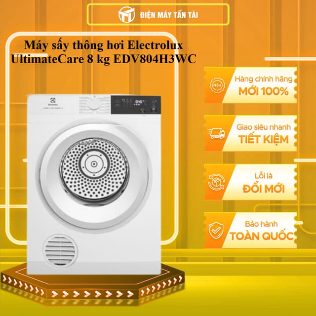 EDV804H3W - Máy sấy thông hơi Electrolux UltimateCare 8 kg EDV804H3WC - GIAO TOÀN QUỐC - Ảnh 4