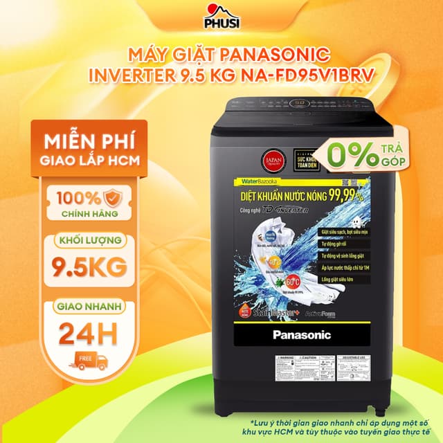 NA-FD95V1BRV Máy giặt Panasonic Inverter 9.5 Kg NA-FD95V1BRV [MIỄN PHÍ GIAO LẮP] - Ảnh 3