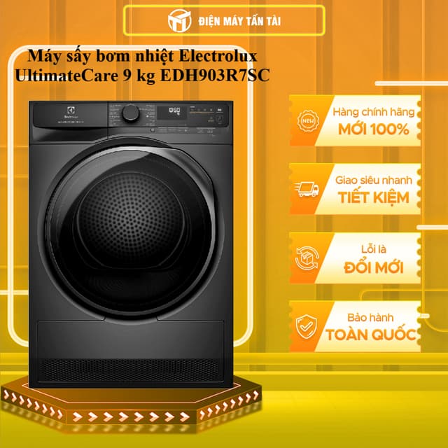EDH903R7SC - Máy sấy bơm nhiệt Electrolux UltimateCare 9 kg EDH903R7SC - GIAO TOÀN QUỐC - Ảnh 9