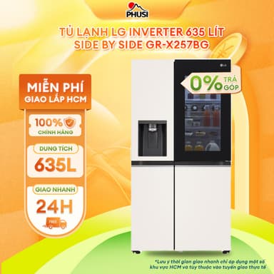 So sánh giá GR-X257BG Tủ lạnh LG Inverter 635 Lít Side By Side InstaView Door-in-Door [MIỄN PHÍ GIAO LẮP HCM] rẻ nhất?
