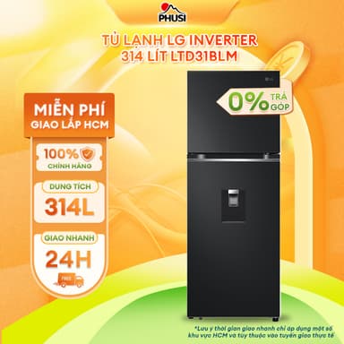 So sánh giá LTD31BLM Tủ lạnh LG Inverter 314 lít LTD31BLM [Miễn phí giao lắp HCM] rẻ nhất?