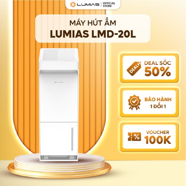 Máy hút ẩm Lumias LMD-20L - 20L/ngày, 20-40m2 - Ảnh 4