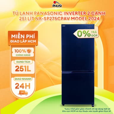 So sánh giá NR-SP275CPAV Tủ lạnh Panasonic inverter 2 cánh 251 lít NR-SP275CPAV đời 2024 [Miễn phí giao lắp HCM] rẻ nhất?