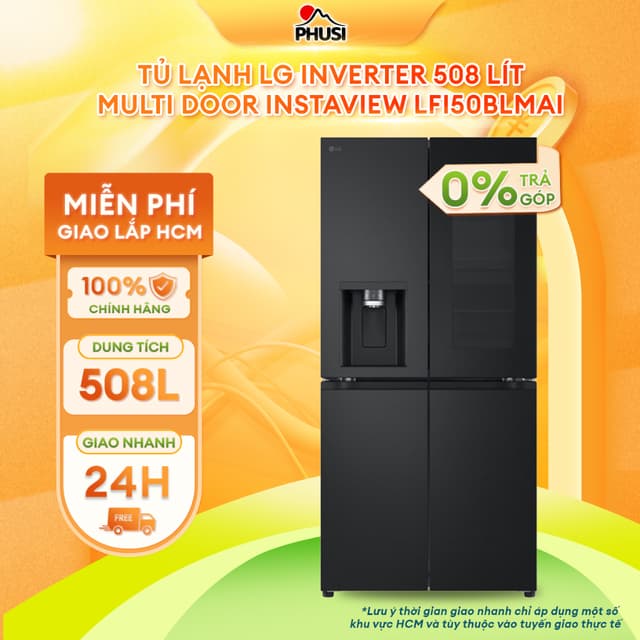 LFI50BLMAI Tủ lạnh LG Inverter 508 lít Multi Door InstaView [Miễn phí giao lắp nội thành HCM] - Ảnh 6