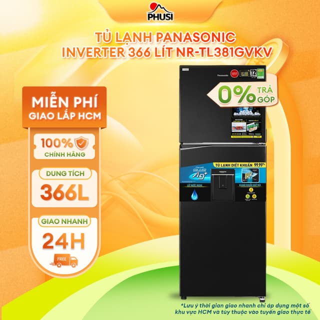 NR-TL381GVKV -Tủ lạnh Panasonic Inverter 366 lít NR-TL381GVKV [MIỄN PHÍ GIAO LẮP] - Ảnh 8