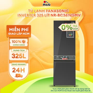 So sánh giá NR-BC361VGMV Tủ lạnh Panasonic Inverter 325 lít NR-BC361VGMV [MIỄN PHÍ GIAO LẮP HCM] rẻ nhất?