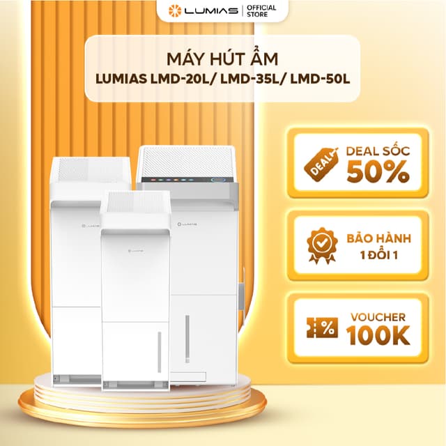 Máy hút ẩm không khí Lumias LMD-12L/LMD-20L/ LMD-35L/ LMD-50L BH 18 tháng - Ảnh 2