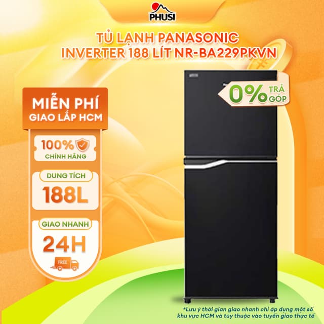 NR-BA229PKVN Tủ lạnh Panasonic Inverter 188 lít NR-BA229PKVN [MIỄN PHÍ GIAO LẮP] - Ảnh 1