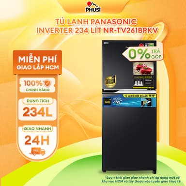 So sánh giá NR-TV261BPKV [MIỄN PHÍ GIAO LẮP] Tủ lạnh Panasonic Inverter 234 lít NR-TV261BPKV rẻ nhất?