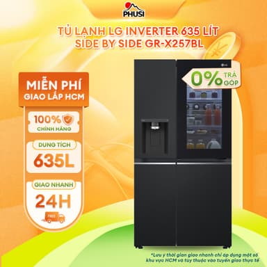 So sánh giá [GR-X257BL] Tủ lạnh LG Inverter 635 Lít Side By Side InstaView Door-in-Door [MIỄN PHÍ GIAO LẮP] rẻ nhất?