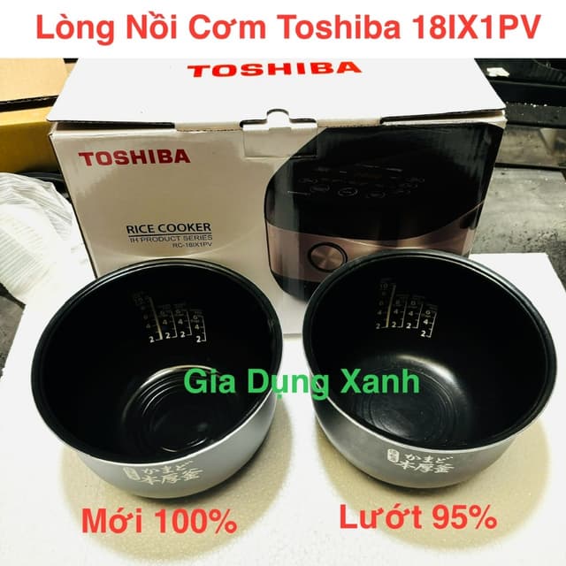 Lòng Nồi cơm cao tần Toshiba 1.8 lít RC-18IX1PV Hàng tháo máy Chính Hãng - Ảnh 2