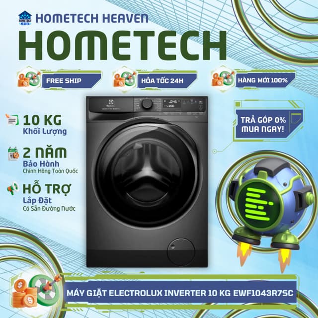 [GIAO LẮP MIỄN PHÍ] EWF1043R7SC - Máy giặt Electrolux UltimateCare 700 Inverter 10 kg EWF1043R7SC - Hàng Chính Hãng - Ảnh 6