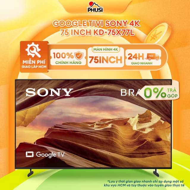 KD-75X77L Google Tivi Sony 4K 75 inch KD-75X77L [Miễn phí giao lắp nội thành HCM] - Ảnh 8