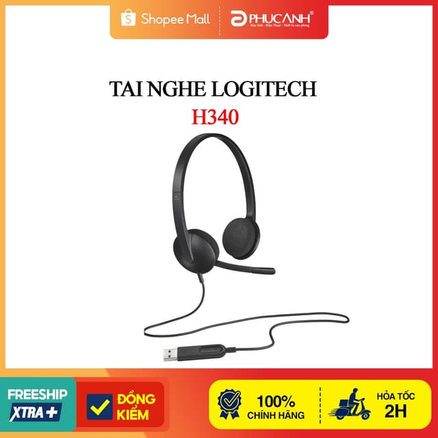 TAI NGHE LOGITECH H340 (USB) - Ảnh 10