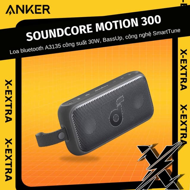 Loa di động không dây Soundcore Motion 300 A3135 công suất 30W A3135 với BassUp, Bluetooth với công nghệ SmartTune - Ảnh 2