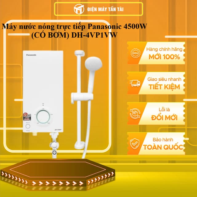 DH-4VP1VW - Máy nước nóng trực tiếp Panasonic 4500W (CÓ BƠM) DH-4VP1VW Mẫu mới - GIAO TOÀN QUỐC - Ảnh 3