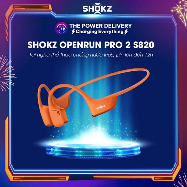 Tai nghe thể thao Open-ear không dây Shokz OpenRun Pro 2 S820 dẫn truyền qua xương, pin 12h,  IP55 - Ảnh 10