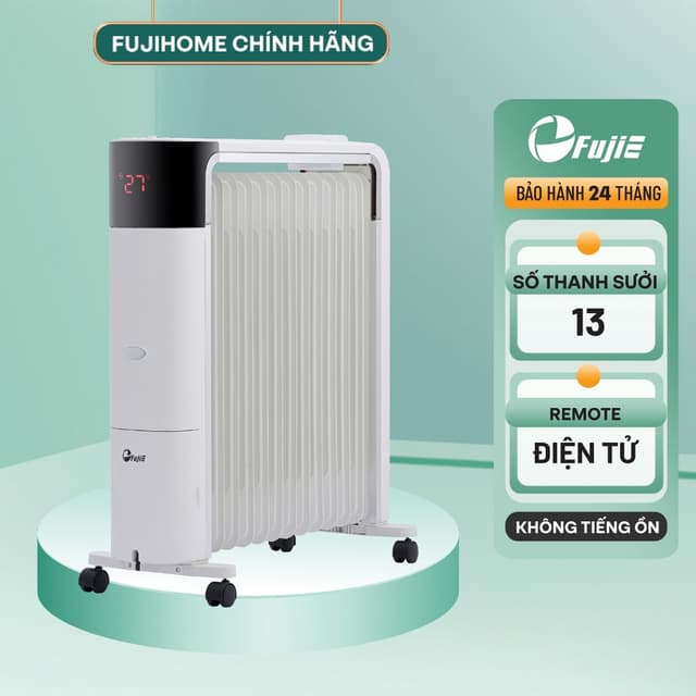 Máy sưởi dầu FujiE OFR7813 máy sưởi ấm 13 tấm sưởi công nghệ A.I thông minh - Bảo hành toàn quốc - Ảnh 2