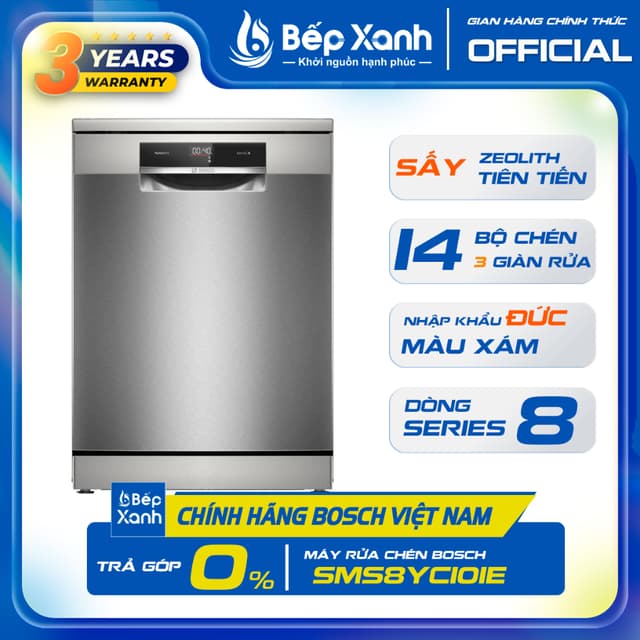[DUY NHẤT 25.03 - VOUCHER 300.000Đ ] Máy Rửa Chén Độc Lập Bosch SMS8YCI01E Series 8 - Chính Hãng Bosch Việt Nam - Ảnh 11