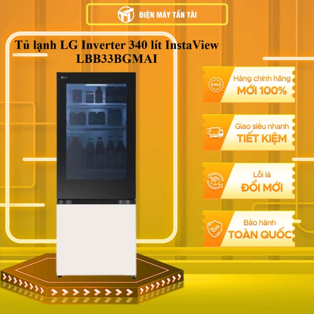 LBB33BGMAI  - Tủ lạnh LG Inverter 340 lít InstaView LBB33BGMAI - HÀNG CHÍNH HÃNG - Ảnh 5