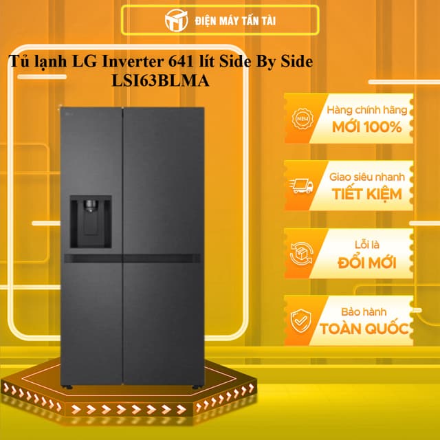 LSI63BLMA - Tủ lạnh LG Inverter 641 lít Side By Side LSI63BLMA - HÀNG CHÍNH HÃNG - Ảnh 5