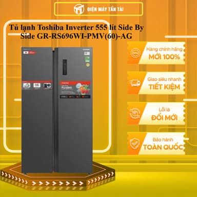So sánh giá GR-RS696WI-PMV(60)-AG - Tủ lạnh Toshiba Inverter 555 lít Side By Side GR-RS696WI-PMV(60)-AG Mẫu mới rẻ nhất?