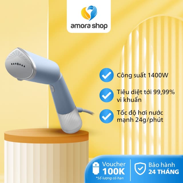 Bàn ủi hơi nước cầm tay Philips STH5020/20 - Thiết kế nhỏ gọn - Công suất 1400W - Bảo hành 24 tháng - Ảnh 6