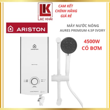 So sánh giá Máy nước nóng trực tiếp có bơm Ariston 4500W AURES PREMIUM 4.5P IVORY - Hàng chính hãng rẻ nhất?