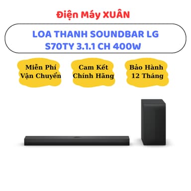 So sánh giá BỘ LOA THANH SOUNDBAR LG S70TY 400W MẪU 2025 - HÀNG CHÍNH HÃNG, BẢO HÀNH 12 THÁNG rẻ nhất?