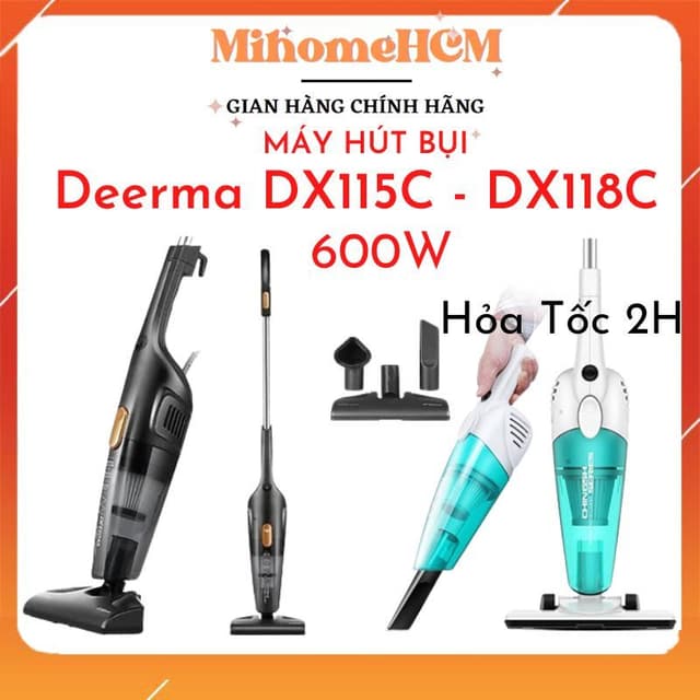 [HCM HỎA TỐC 2H] Máy hút bụi cầm tay Deerma DX118C (Xanh) / DX115C ( Đen) gia đình gia dụng 3 in1 đa năng - BH 6 tháng - Ảnh 7
