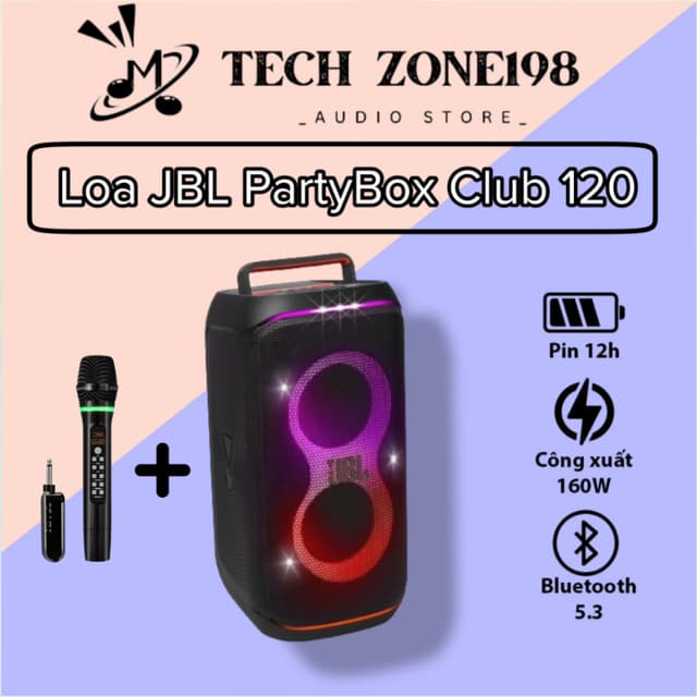 Loa Bluetooth JBL Partybox Club 120 - Hàng Chính Hãng + BẢO HÀNH 12 THÁNG - Ảnh 11