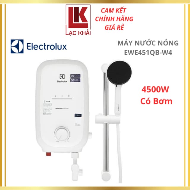 Máy nước nóng trực tiếp có bơm Electrolux 4500W EWE451QB-W4 - Hàng chính hãng - Ảnh 4