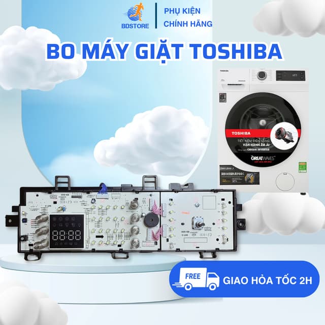 Bo Máy Giặt TOSHIBA Inverter 8.5 Kg TW-BH95S2V WK, Bo Đa Năng Máy Giặt Toshiba Chuẩn Theo Máy - Ảnh 9