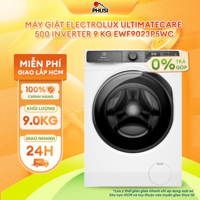 EWF9023P5WC Máy giặt Electrolux UltimateCare 500 Inverter 9 kg EWF9023P5WC [MIỄN PHÍ GIAO LẮP HCM] - Ảnh 3