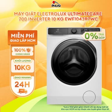 So sánh giá EWF1043R7WC Máy giặt Electrolux UltimateCare 700 Inverter 10 kg EWF1043R7WC [MIỄN PHÍ GIAO LẮP HCM] rẻ nhất?