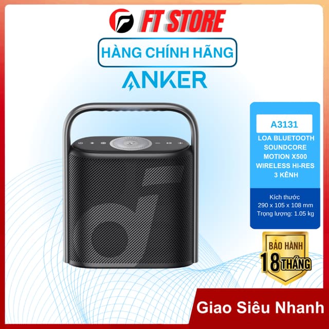 Loa bluetooth Anker soundcore Motion X500 40W (A3131), nhỏ gọn, IPX7, âm thanh Hires, LDAC - BH18TH - Ảnh 8