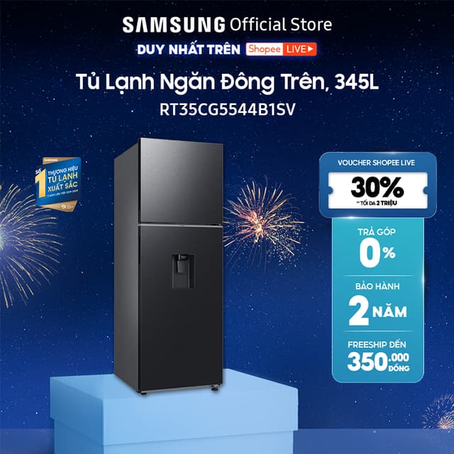 [Livestream] [Shopee - Lắp đặt 0Đ HN HCM] Tủ Lạnh Samsung Inverter 345 Lít RT35CG5544B1SV  - Ảnh 10
