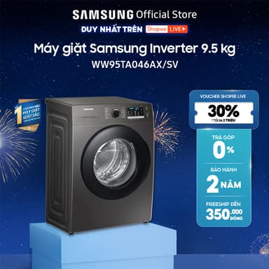 So sánh giá [Livestream] [Shopee - Lắp đặt 0Đ HN HCM] Máy giặt Samsung Inverter 9.5 kg WW95TA046AX/SV rẻ nhất?
