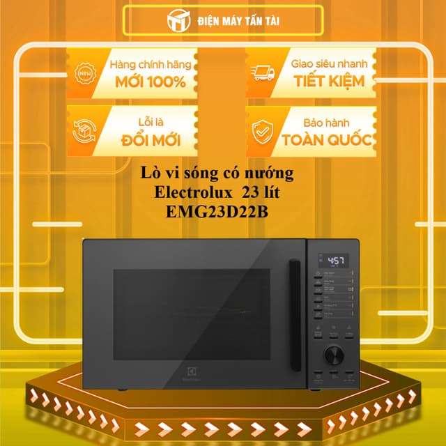 EMG23D22B - Lò vi sóng có nướng Electrolux  23 lít EMG23D22B - GIAO TOÀN QUỐC - Ảnh 3