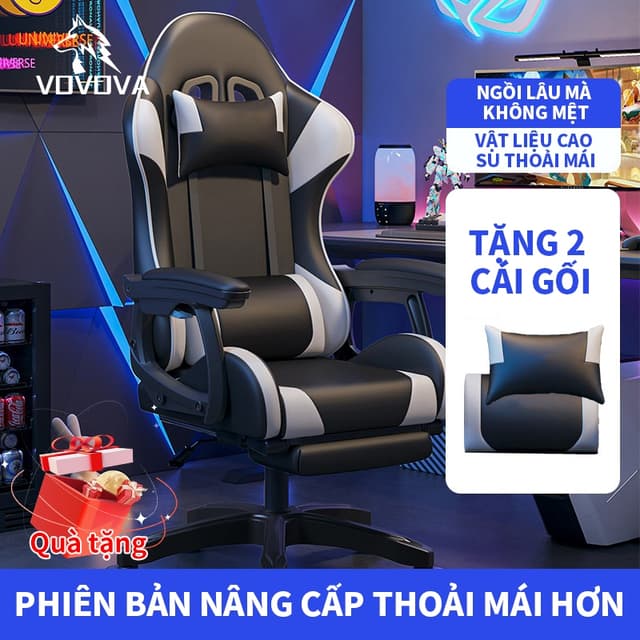 VOVOVA Ghế Gaming thiết kế ghế công thái học chuẩn tư thế 2 gối hỗ trợ bảo vệ cột sống ghế xoay văn phòng - Ảnh 6