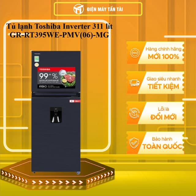 GR-RT395WE-PMV(06)-MG - Tủ lạnh Toshiba Inverter 311 lít GR-RT395WE-PMV(06)-MG - MIỄM PHÍ GIAO HCM - Ảnh 2