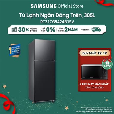 So sánh giá [Livestream] [Shopee - Lắp đặt 0Đ HN HCM] Tủ lạnh Samsung Inverter 305 lít RT31CG5424B1SV rẻ nhất?