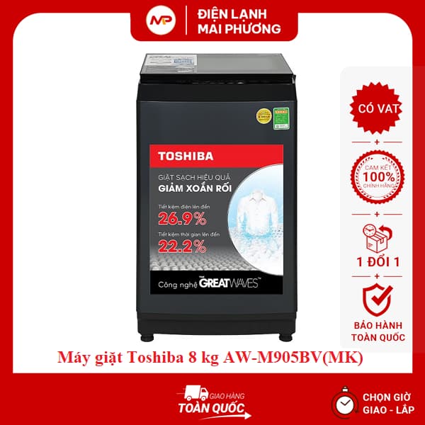 [SHIP TOÀN QUỐC]Máy giặt Toshiba 8 kg AW-M905BV(MK) - (Bảo hành 24 tháng) - Ảnh 10