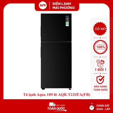 So sánh giá Tủ lạnh Aqua Inverter 189 lít AQR-T220FA(FB) - (Bảo hành 24 tháng) rẻ nhất?