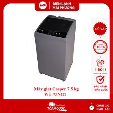 So sánh giá Máy giặt Casper 7.5 kg WT-75NG1,  WT-85NG1 - Bảo hành toàn quốc 2 năm rẻ nhất?