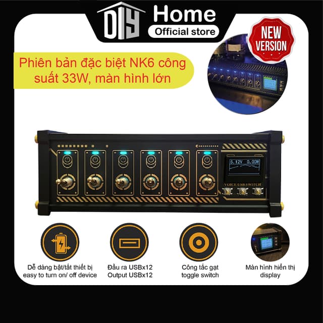 Công Tắc Tổng Cyberpunk cấp nguồn cho thiết bị -Bộ Chia Nguồn cổng hub usb mở rộng - Ảnh 9
