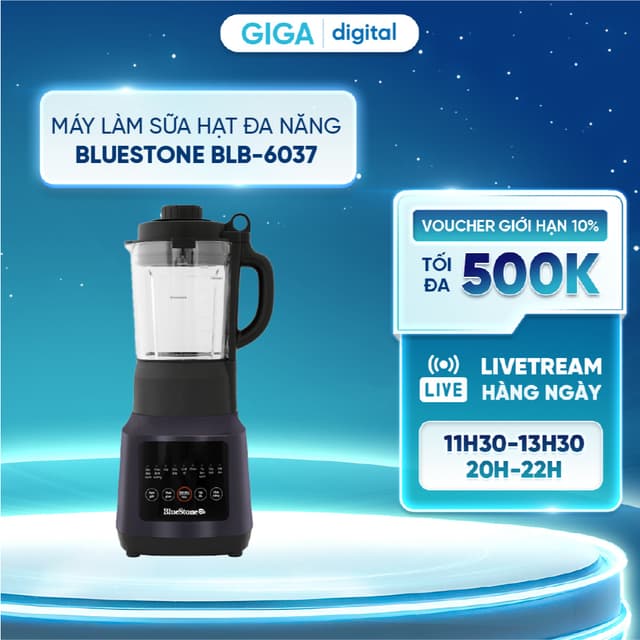 Máy Làm Sữa Hạt Đa Năng BlueStone BLB-6037 - Dung tích 1.75 Lít - Công suất 800W - Ảnh 3