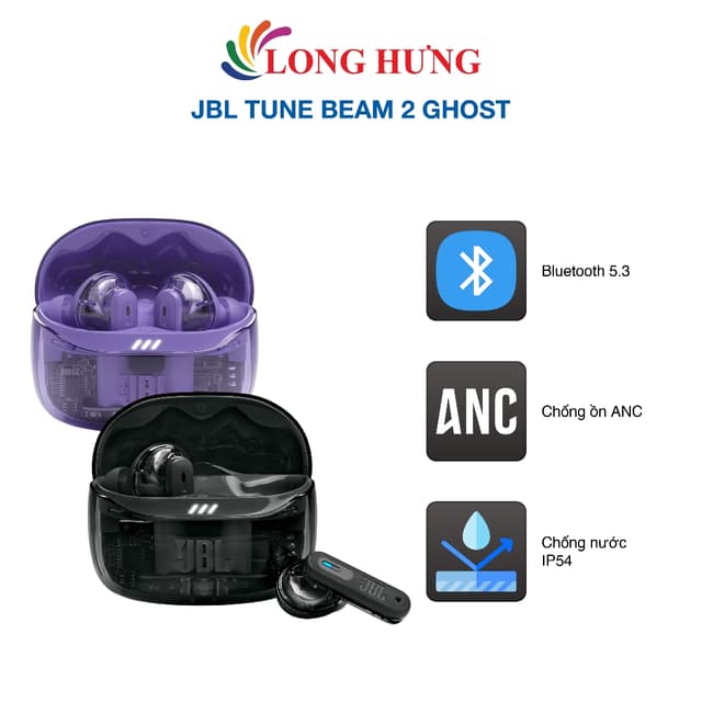 Tai nghe Bluetooth True Wireless JBL Tune Beam 2 Ghost - Hàng chính hãng - Ảnh 12